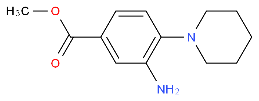 methyl 3-amino-4-(1-piperidinyl)benzoate_Molecular_structure_CAS_696616-81-6)