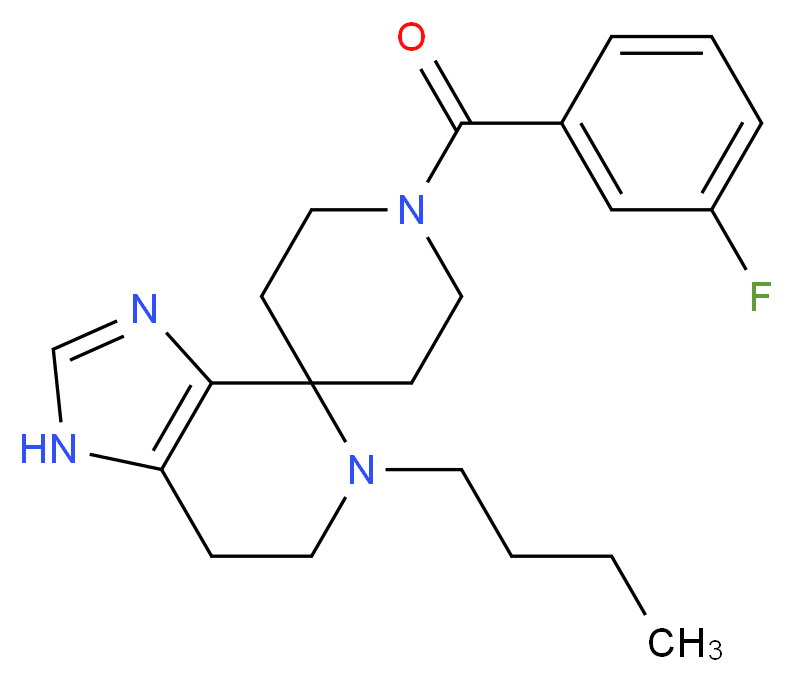 5-butyl-1'-(3-fluorobenzoyl)-1,5,6,7-tetrahydrospiro[imidazo[4,5-c]pyridine-4,4'-piperidine]_Molecular_structure_CAS_)