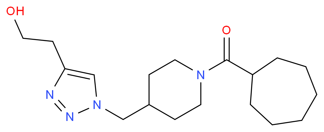 2-(1-{[1-(cycloheptylcarbonyl)piperidin-4-yl]methyl}-1H-1,2,3-triazol-4-yl)ethanol_Molecular_structure_CAS_)