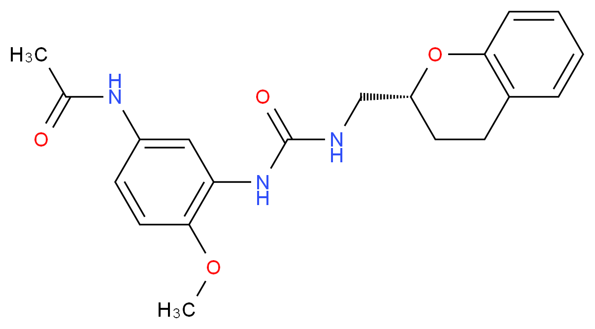 N-{3-[({[(2R)-3,4-dihydro-2H-chromen-2-ylmethyl]amino}carbonyl)amino]-4-methoxyphenyl}acetamide_Molecular_structure_CAS_)