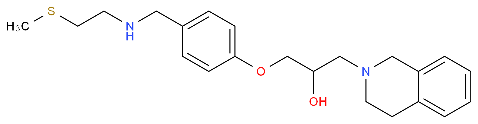 1-(3,4-dihydro-2(1H)-isoquinolinyl)-3-[4-({[2-(methylthio)ethyl]amino}methyl)phenoxy]-2-propanol_Molecular_structure_CAS_)