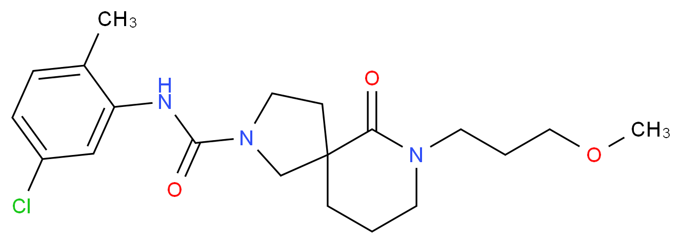 N-(5-chloro-2-methylphenyl)-7-(3-methoxypropyl)-6-oxo-2,7-diazaspiro[4.5]decane-2-carboxamide_Molecular_structure_CAS_)