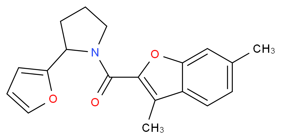 1-[(3,6-dimethyl-1-benzofuran-2-yl)carbonyl]-2-(2-furyl)pyrrolidine_Molecular_structure_CAS_)