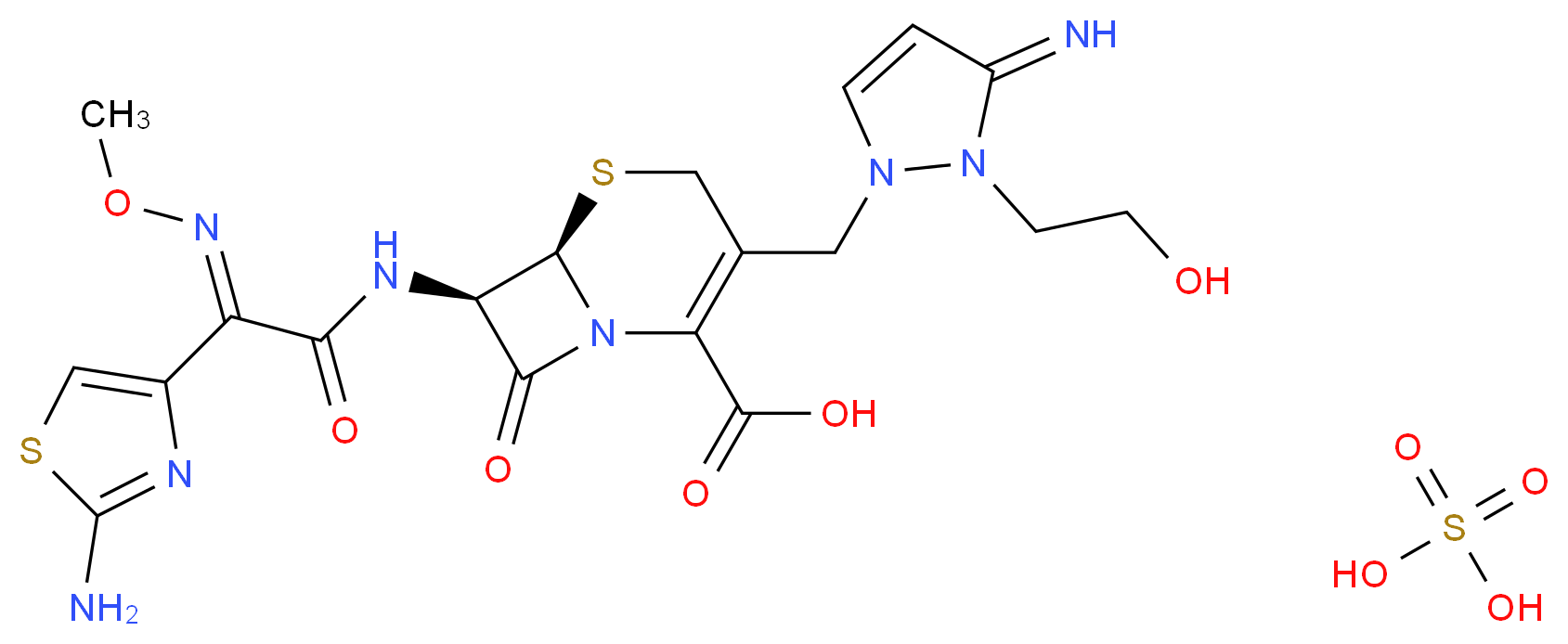 Cefoselis sulfate_Molecular_structure_CAS_122841-12-7)