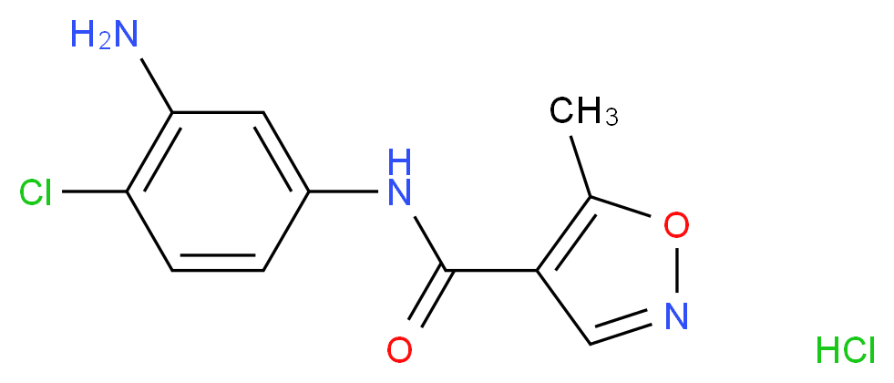 N-(3-amino-4-chlorophenyl)-5-methyl-1,2-oxazole-4-carboxamide hydrochloride_Molecular_structure_CAS_)