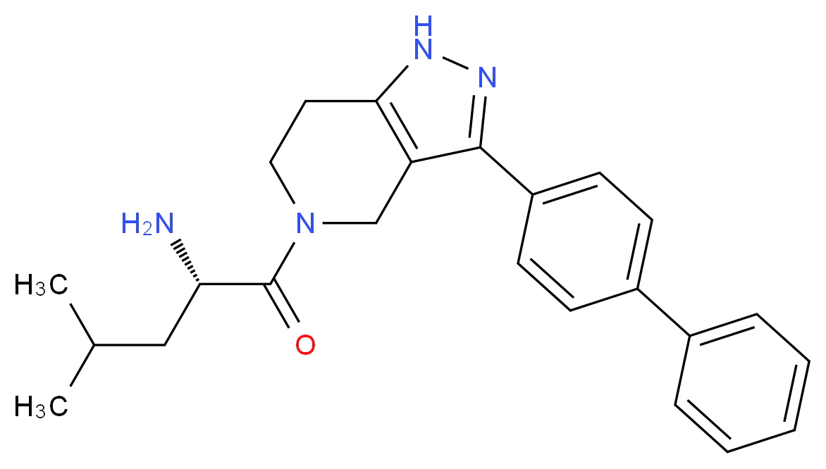 (2S)-1-(3-biphenyl-4-yl-1,4,6,7-tetrahydro-5H-pyrazolo[4,3-c]pyridin-5-yl)-4-methyl-1-oxopentan-2-amine_Molecular_structure_CAS_)