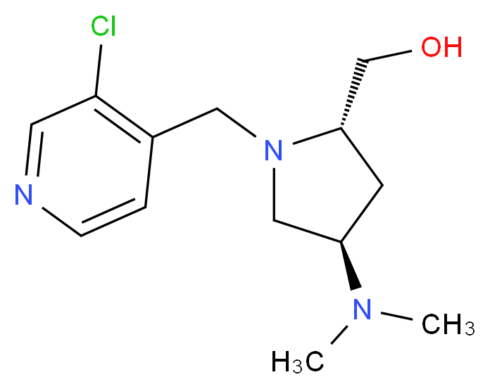 [(2S,4R)-1-[(3-chloropyridin-4-yl)methyl]-4-(dimethylamino)pyrrolidin-2-yl]methanol_Molecular_structure_CAS_)