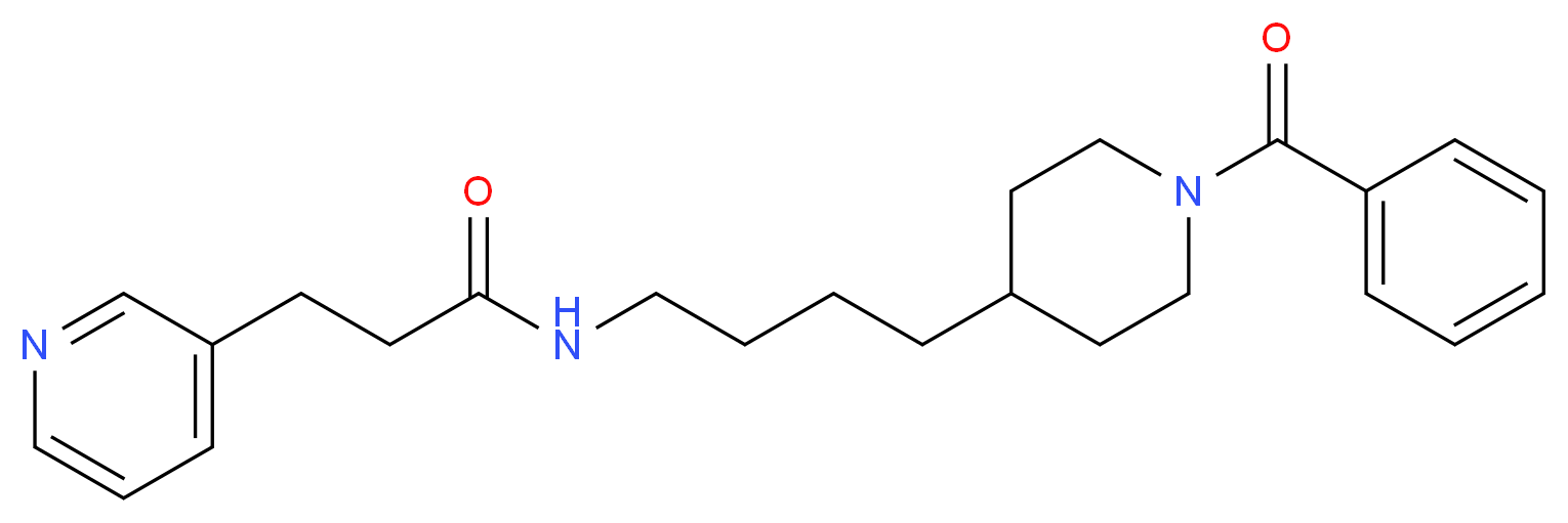 N-[4-(1-BENZOYLPIPERIDIN-4-YL)BUTYL]-3-PYRIDIN-3-YLPROPANAMIDE_Molecular_structure_CAS_)