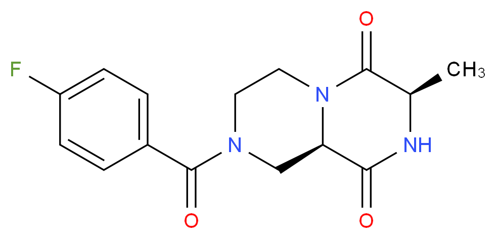 (3R,9aR)-8-(4-fluorobenzoyl)-3-methyltetrahydro-2H-pyrazino[1,2-a]pyrazine-1,4(3H,6H)-dione_Molecular_structure_CAS_)
