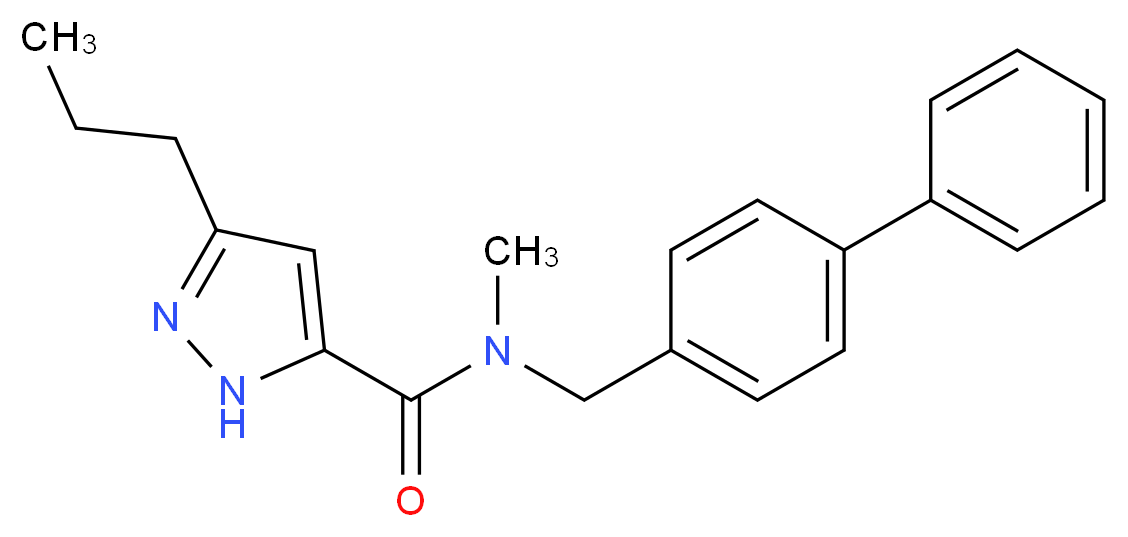 N-(4-biphenylylmethyl)-N-methyl-3-propyl-1H-pyrazole-5-carboxamide_Molecular_structure_CAS_)
