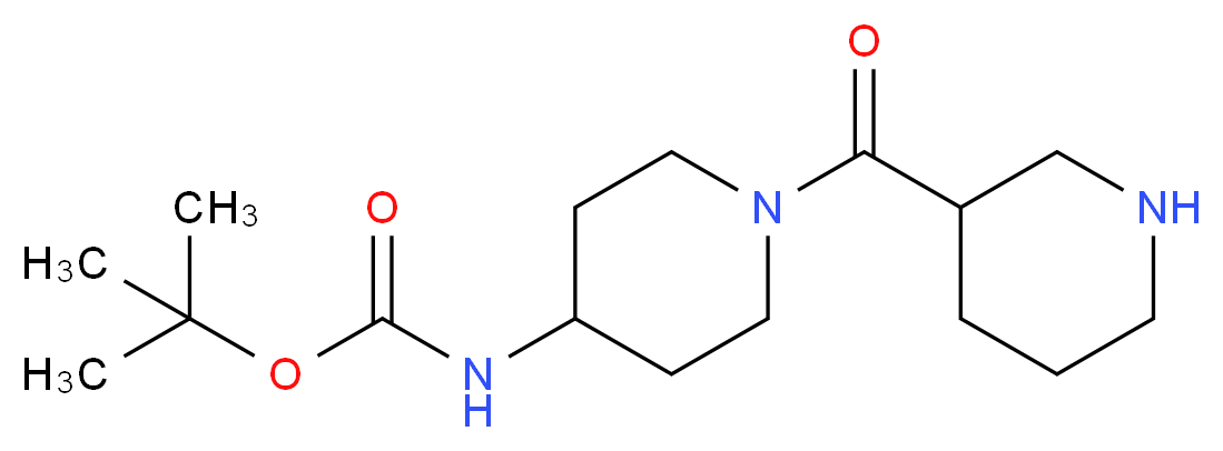 tert-butyl N-{1-[(piperidin-3-yl)carbonyl]piperidin-4-yl}carbamate_Molecular_structure_CAS_)