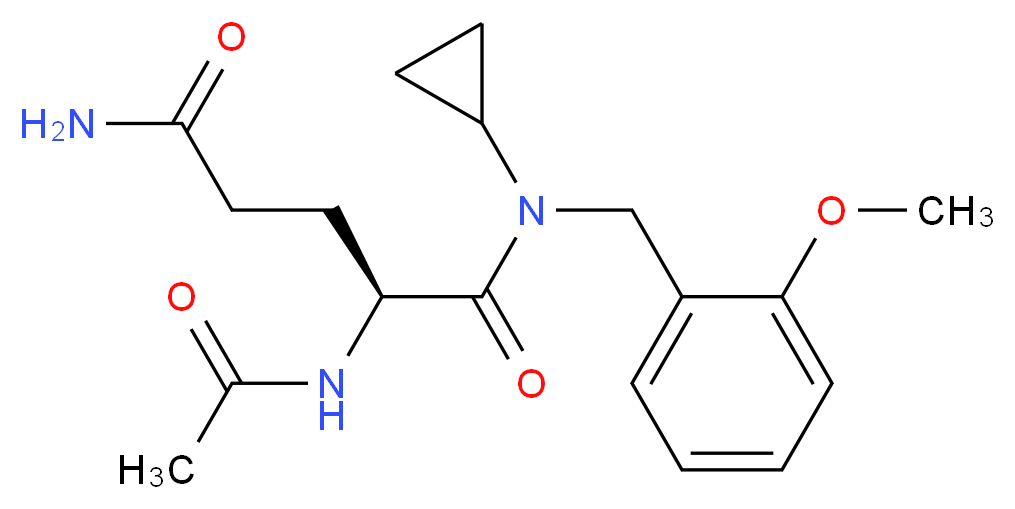 (2S)-2-(acetylamino)-N~1~-cyclopropyl-N~1~-(2-methoxybenzyl)pentanediamide_Molecular_structure_CAS_)