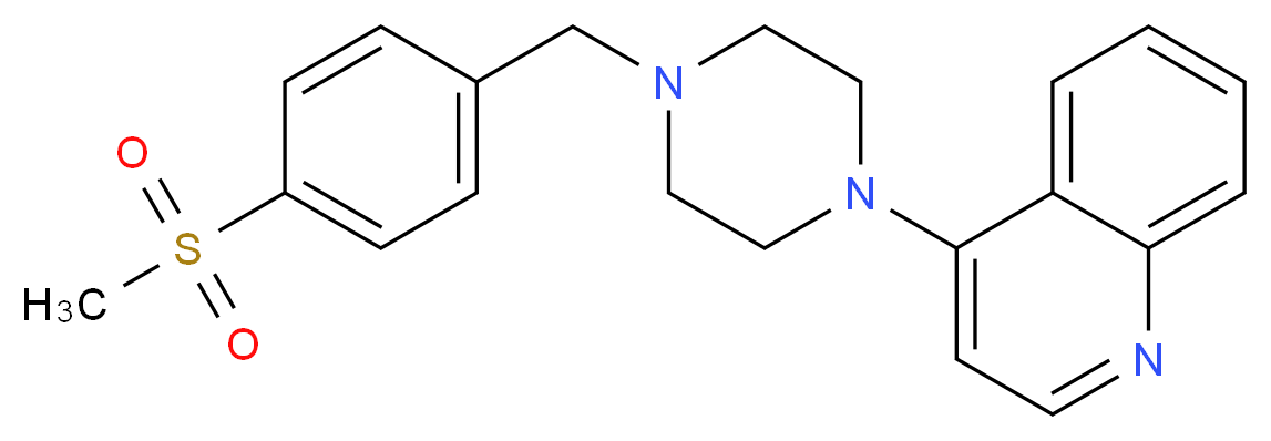4-{4-[4-(methylsulfonyl)benzyl]piperazin-1-yl}quinoline_Molecular_structure_CAS_)