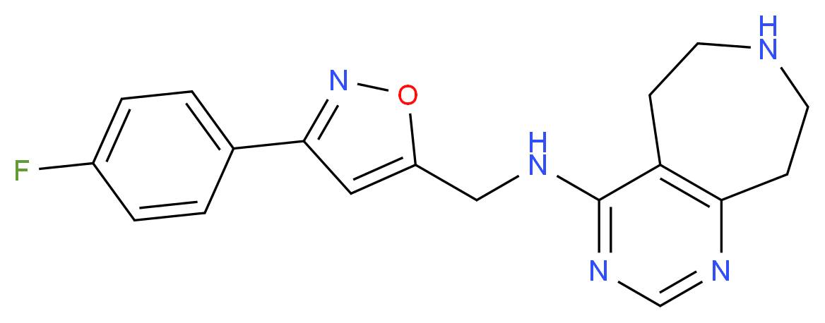 N-{[3-(4-fluorophenyl)isoxazol-5-yl]methyl}-6,7,8,9-tetrahydro-5H-pyrimido[4,5-d]azepin-4-amine_Molecular_structure_CAS_)