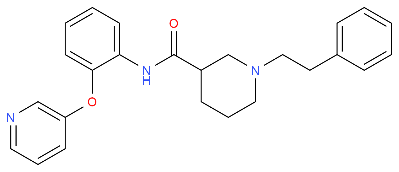 1-(2-phenylethyl)-N-[2-(3-pyridinyloxy)phenyl]-3-piperidinecarboxamide_Molecular_structure_CAS_)