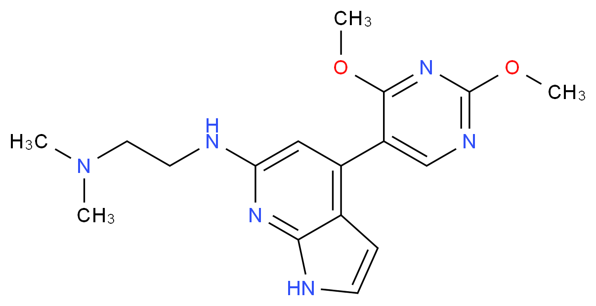 N'-[4-(2,4-dimethoxypyrimidin-5-yl)-1H-pyrrolo[2,3-b]pyridin-6-yl]-N,N-dimethylethane-1,2-diamine_Molecular_structure_CAS_)
