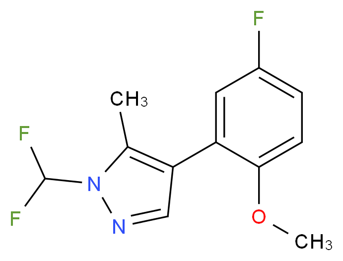 1-(difluoromethyl)-4-(5-fluoro-2-methoxyphenyl)-5-methyl-1H-pyrazole_Molecular_structure_CAS_)