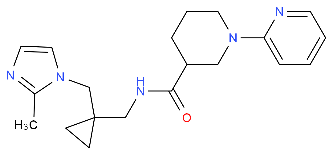 N-({1-[(2-methyl-1H-imidazol-1-yl)methyl]cyclopropyl}methyl)-1-pyridin-2-ylpiperidine-3-carboxamide_Molecular_structure_CAS_)
