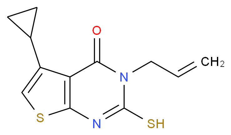 3-allyl-5-cyclopropyl-2-mercaptothieno[2,3-d]pyrimidin-4(3H)-one_Molecular_structure_CAS_)