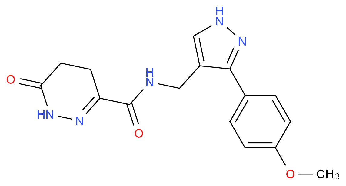 N-{[3-(4-methoxyphenyl)-1H-pyrazol-4-yl]methyl}-6-oxo-1,4,5,6-tetrahydropyridazine-3-carboxamide_Molecular_structure_CAS_)