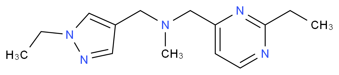 1-(1-ethyl-1H-pyrazol-4-yl)-N-[(2-ethylpyrimidin-4-yl)methyl]-N-methylmethanamine_Molecular_structure_CAS_)