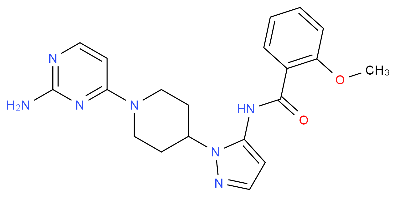 N-{1-[1-(2-aminopyrimidin-4-yl)piperidin-4-yl]-1H-pyrazol-5-yl}-2-methoxybenzamide_Molecular_structure_CAS_)