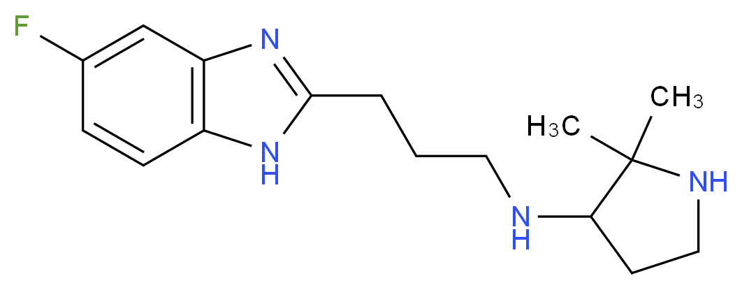 N-[3-(5-fluoro-1H-benzimidazol-2-yl)propyl]-2,2-dimethylpyrrolidin-3-amine_Molecular_structure_CAS_)