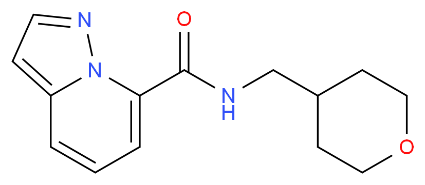 N-(tetrahydro-2H-pyran-4-ylmethyl)pyrazolo[1,5-a]pyridine-7-carboxamide_Molecular_structure_CAS_)