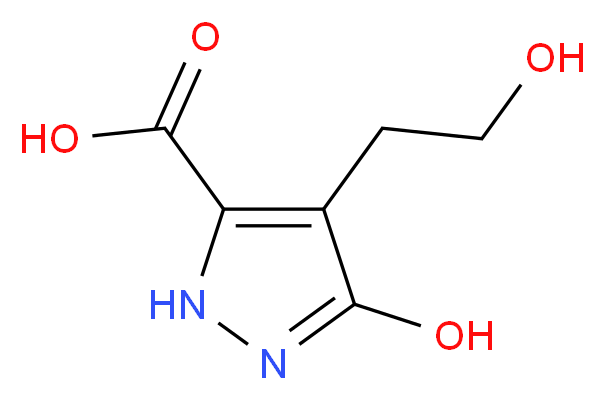 3-hydroxy-4-(2-hydroxyethyl)-1H-pyrazole-5-carboxylic acid_Molecular_structure_CAS_42562-56-1)
