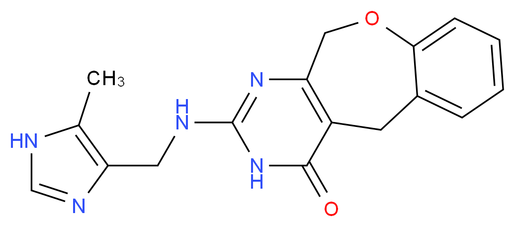 2-{[(5-methyl-1H-imidazol-4-yl)methyl]amino}-5,11-dihydro[1]benzoxepino[3,4-d]pyrimidin-4(3H)-one_Molecular_structure_CAS_)