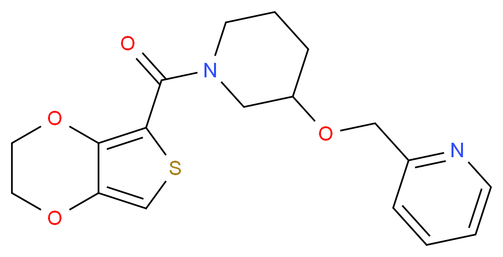 2-({[1-(2,3-dihydrothieno[3,4-b][1,4]dioxin-5-ylcarbonyl)-3-piperidinyl]oxy}methyl)pyridine_Molecular_structure_CAS_)