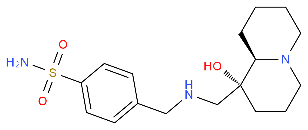 4-[({[(1R,9aR)-1-hydroxyoctahydro-2H-quinolizin-1-yl]methyl}amino)methyl]benzenesulfonamide_Molecular_structure_CAS_)