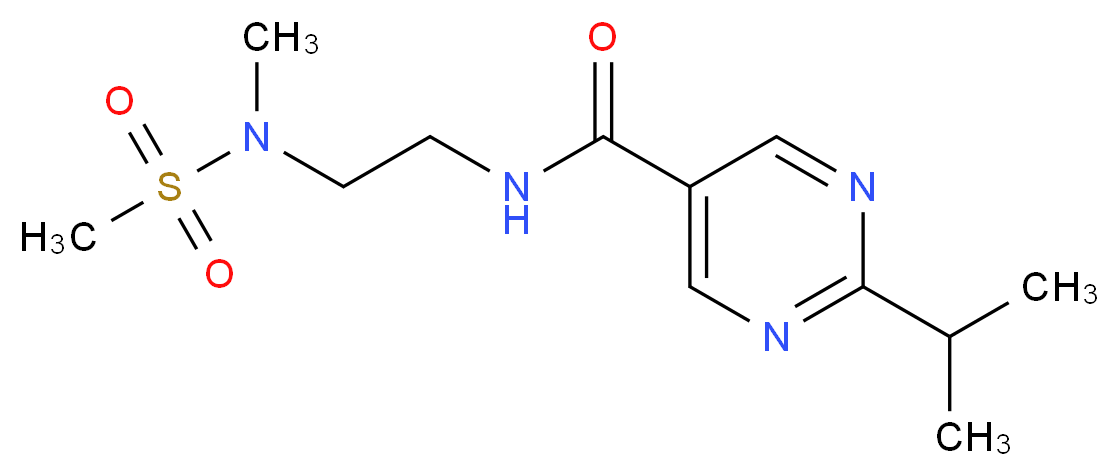 2-isopropyl-N-{2-[methyl(methylsulfonyl)amino]ethyl}pyrimidine-5-carboxamide_Molecular_structure_CAS_)