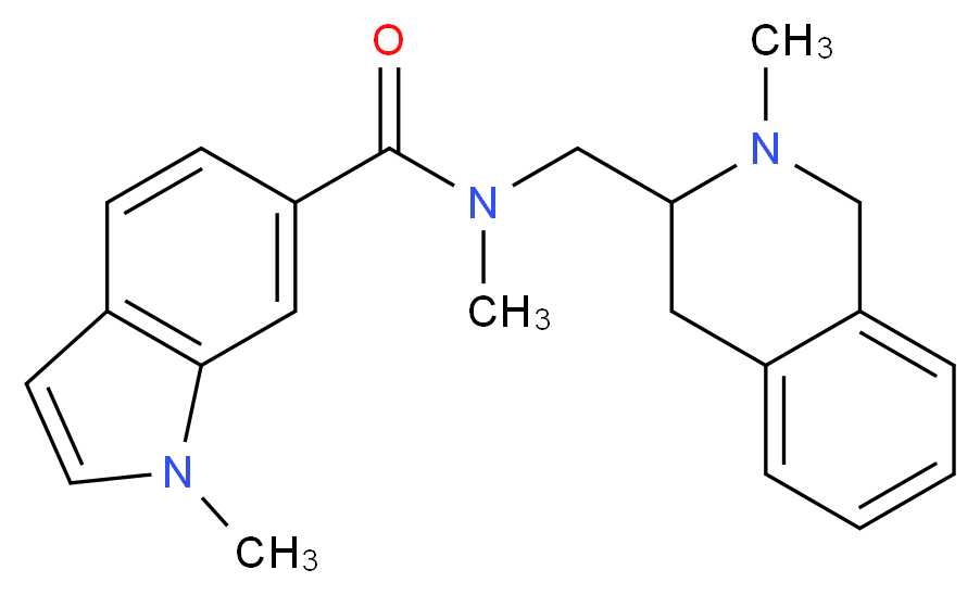 N,1-dimethyl-N-[(2-methyl-1,2,3,4-tetrahydro-3-isoquinolinyl)methyl]-1H-indole-6-carboxamide_Molecular_structure_CAS_)