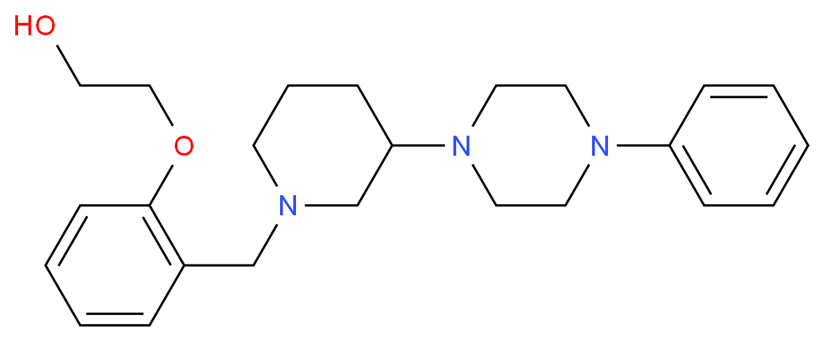 2-(2-{[3-(4-phenyl-1-piperazinyl)-1-piperidinyl]methyl}phenoxy)ethanol_Molecular_structure_CAS_)