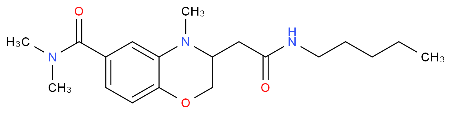 N,N,4-trimethyl-3-[2-oxo-2-(pentylamino)ethyl]-3,4-dihydro-2H-1,4-benzoxazine-6-carboxamide_Molecular_structure_CAS_)
