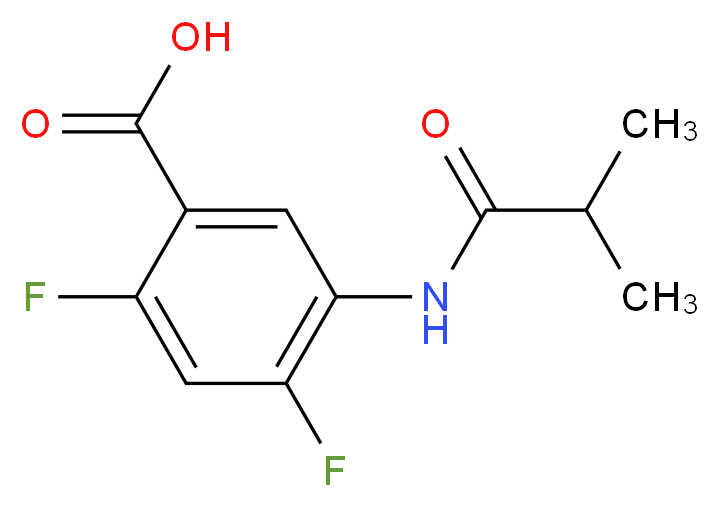 2,4-difluoro-5-(2-methylpropanamido)benzoic acid_Molecular_structure_CAS_)