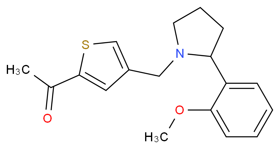 1-(4-{[2-(2-methoxyphenyl)pyrrolidin-1-yl]methyl}-2-thienyl)ethanone_Molecular_structure_CAS_)