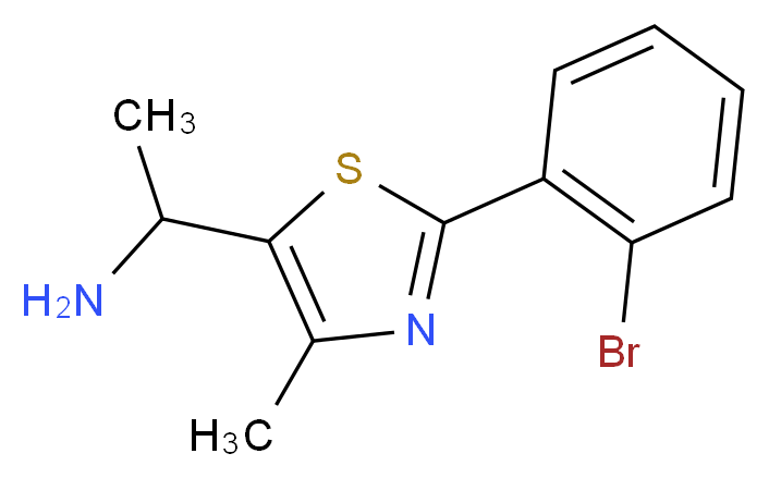 1-[2-(2-bromophenyl)-4-methyl-1,3-thiazol-5-yl]ethan-1-amine_Molecular_structure_CAS_)