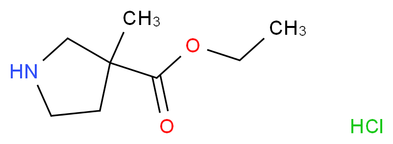 ethyl 3-methylpyrrolidine-3-carboxylate hydrochloride_Molecular_structure_CAS_)