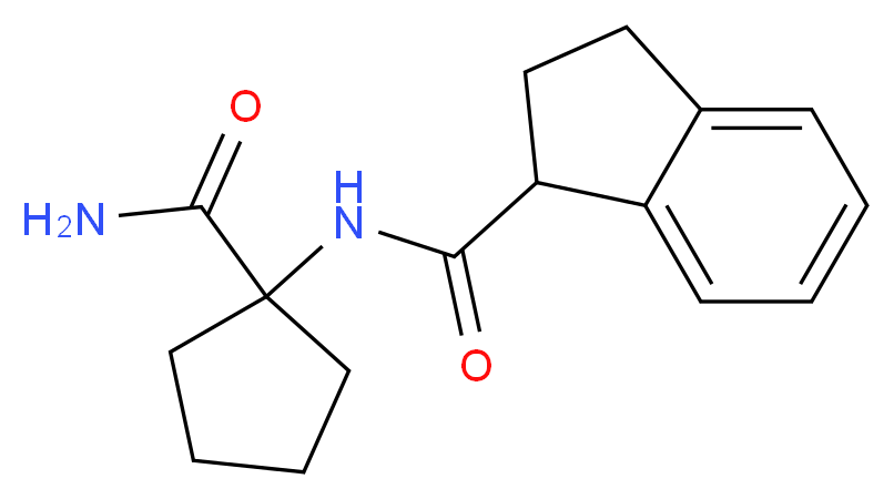 N-[1-(aminocarbonyl)cyclopentyl]indane-1-carboxamide_Molecular_structure_CAS_)