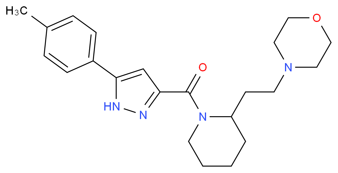 4-[2-(1-{[5-(4-methylphenyl)-1H-pyrazol-3-yl]carbonyl}-2-piperidinyl)ethyl]morpholine_Molecular_structure_CAS_)
