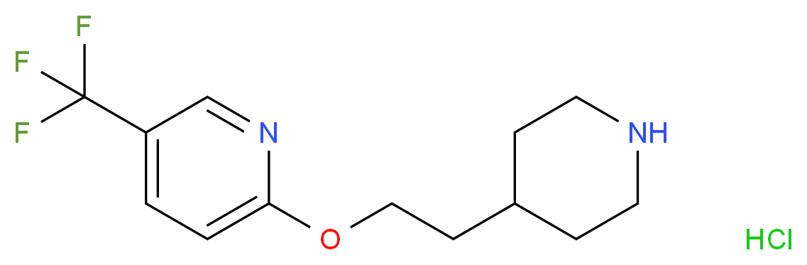 2-[2-(4-Piperidinyl)ethoxy]-5-(trifluoromethyl)-pyridine hydrochloride_Molecular_structure_CAS_)