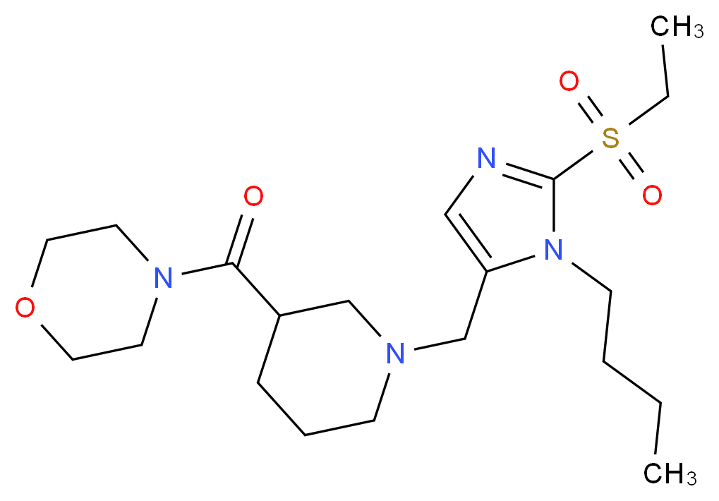 4-[(1-{[1-butyl-2-(ethylsulfonyl)-1H-imidazol-5-yl]methyl}-3-piperidinyl)carbonyl]morpholine_Molecular_structure_CAS_)