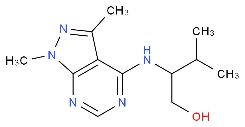 2-[(1,3-dimethyl-1H-pyrazolo[3,4-d]pyrimidin-4-yl)amino]-3-methyl-1-butanol_Molecular_structure_CAS_)