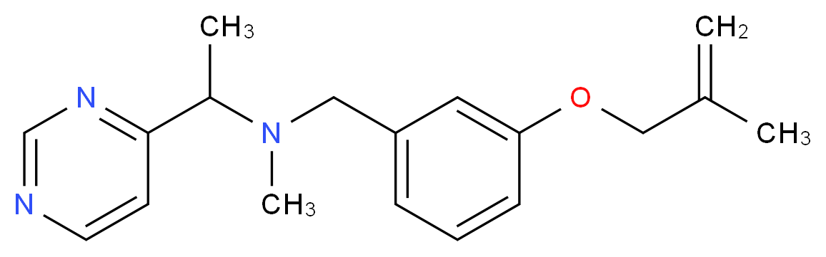 N-methyl-N-{3-[(2-methylprop-2-en-1-yl)oxy]benzyl}-1-pyrimidin-4-ylethanamine_Molecular_structure_CAS_)