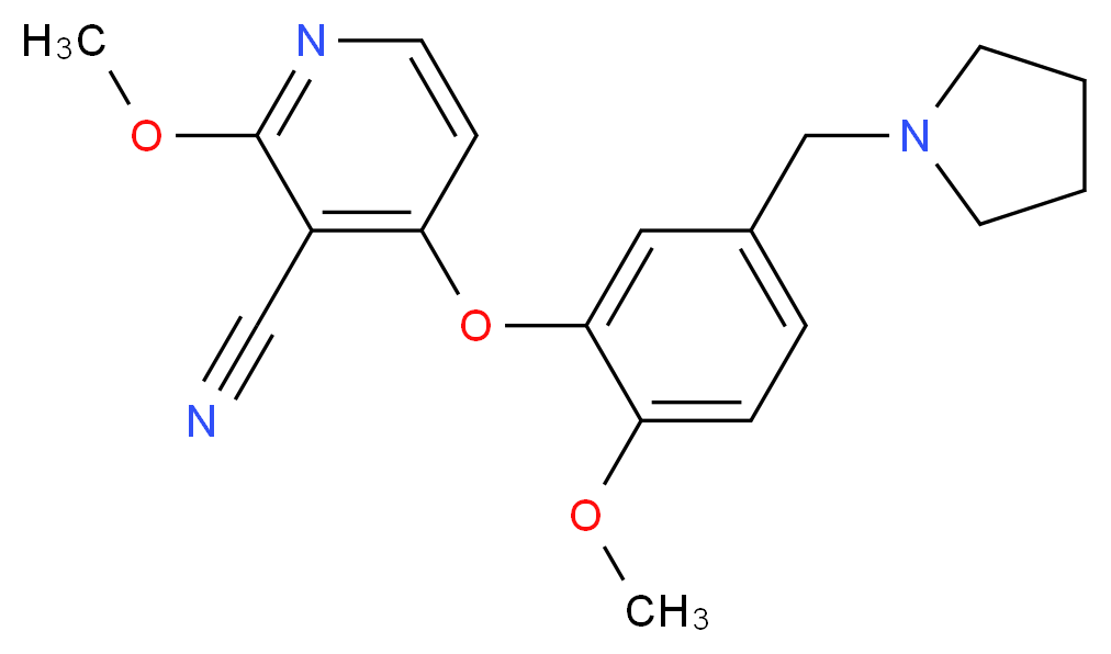 2-methoxy-4-[2-methoxy-5-(pyrrolidin-1-ylmethyl)phenoxy]nicotinonitrile_Molecular_structure_CAS_)