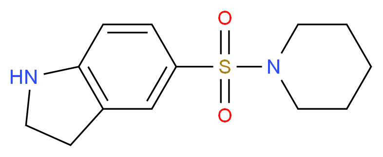 5-(Piperidine-1-sulfonyl)-2,3-dihydro-1H-indole_Molecular_structure_CAS_874593-99-4)
