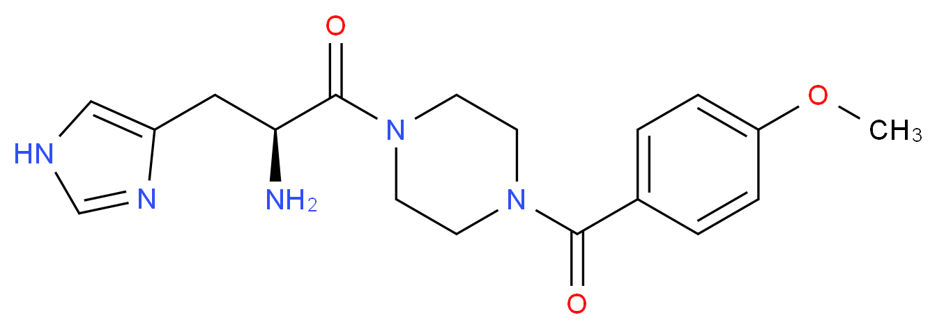 (2S)-3-(1H-imidazol-4-yl)-1-[4-(4-methoxybenzoyl)-1-piperazinyl]-1-oxo-2-propanamine_Molecular_structure_CAS_)