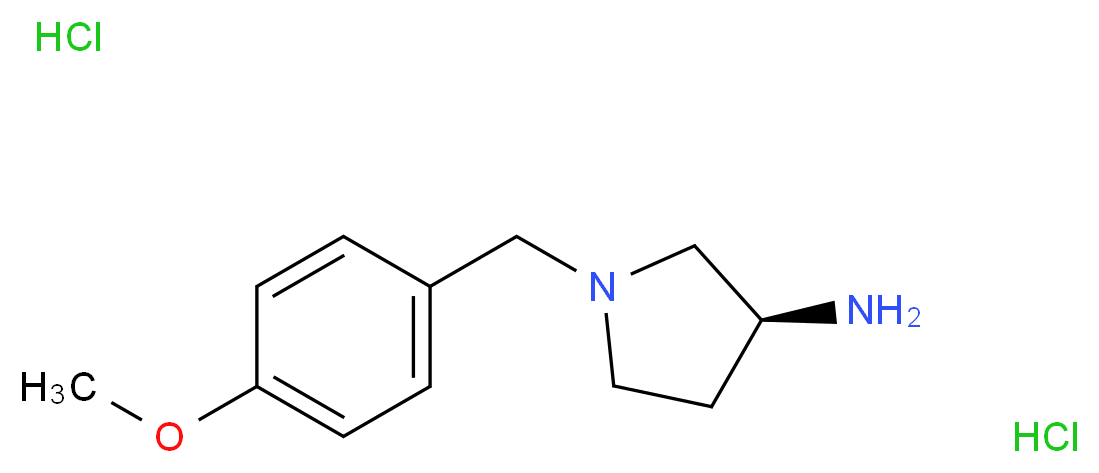 (3S)-3-Amino-1-(4-methoxybenzyl)pyrrolidine dihydrochloride_Molecular_structure_CAS_)